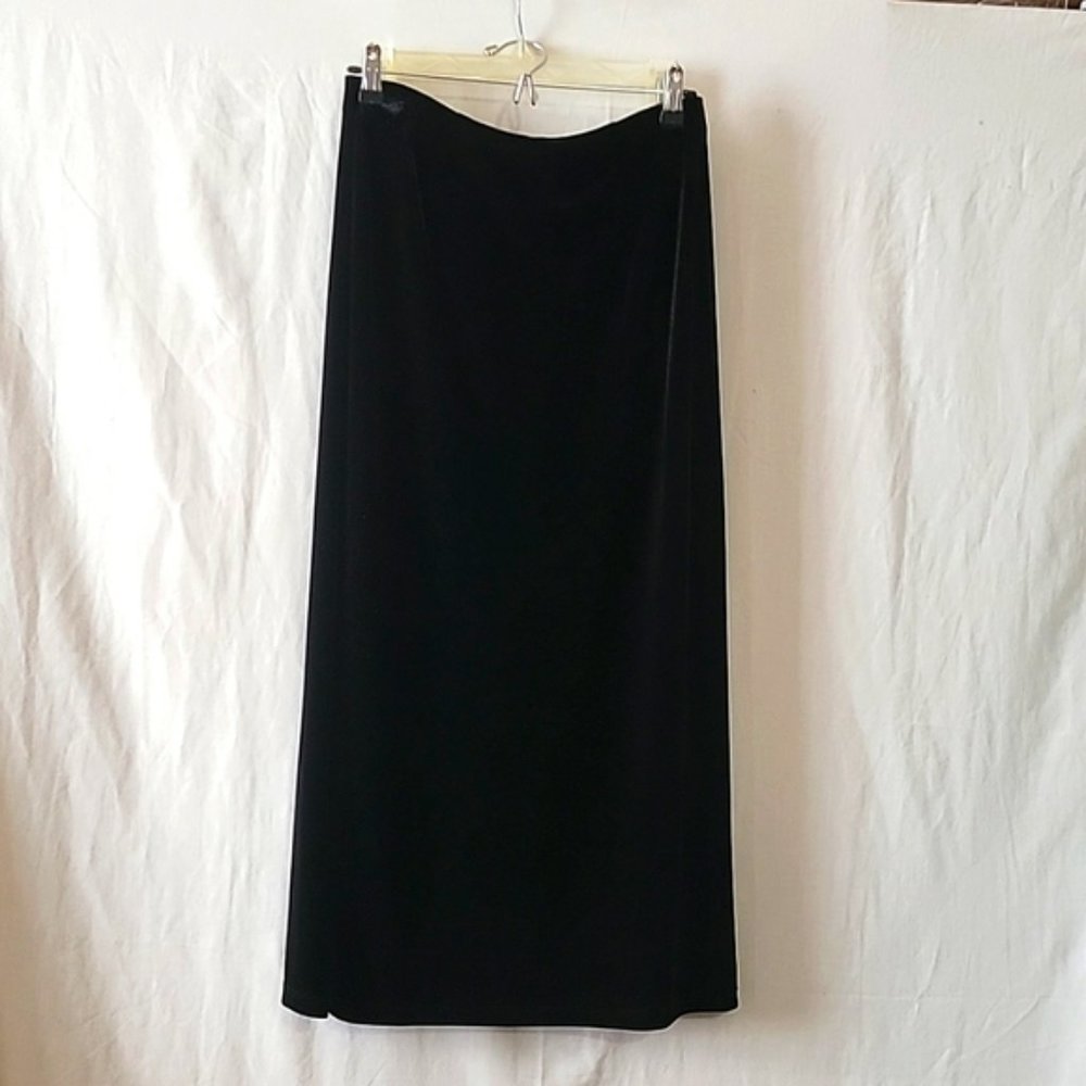Liz Claiborne Long Velvet Skirt, Black - NWOT,  Size SP